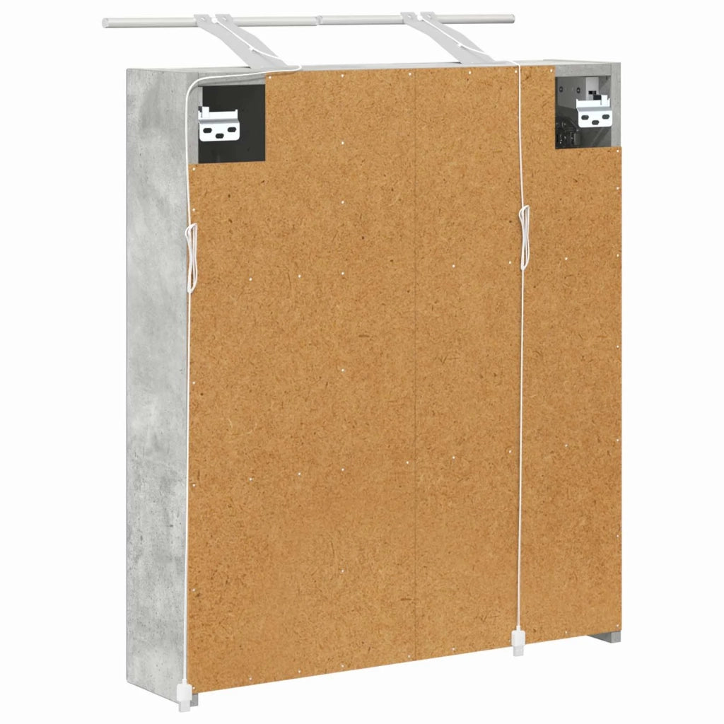 Mobiletto per specchio da bagno con lo scaffale Grigio cemento