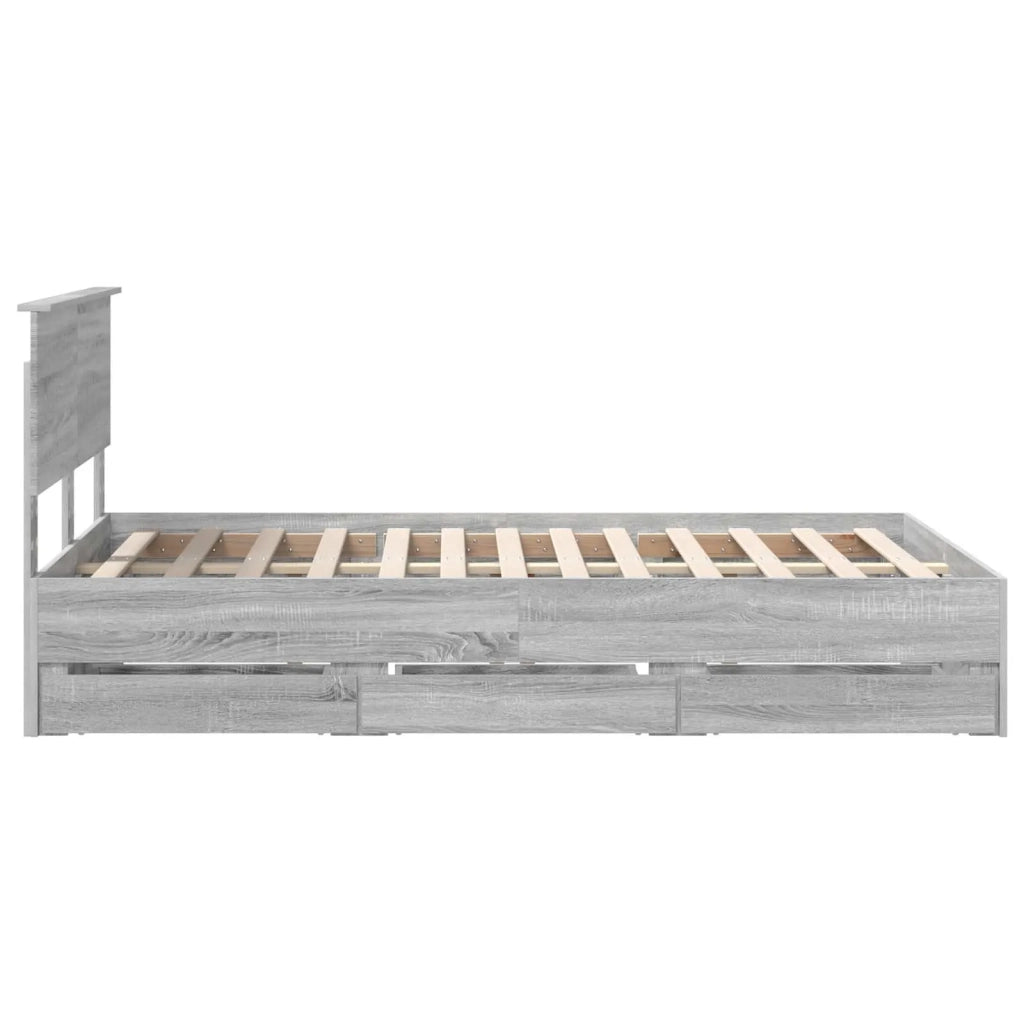 Struttura del letto con cassetto Grigio Sonoma 120 x 190 cm 3410733