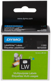 DYMO LW etichette multiuso originali / 13 mm x 25 mm / rotolo da 1000 etichette facilmente staccabili / autoadesive / per etichettatrici LabelWriter
