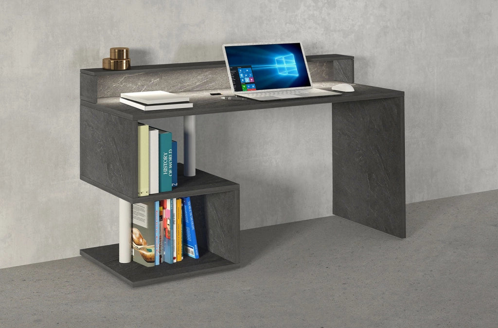 Scrivania a Giorno 140x60x92,5 cm Esse Report Grigio