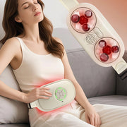 Massaggio addominale intelligente a 360¡ã con intensit¨¤ regolabile, temperatura costante, luce rossa e 3 livelli di intensit¨¤, per un rilassamento prof