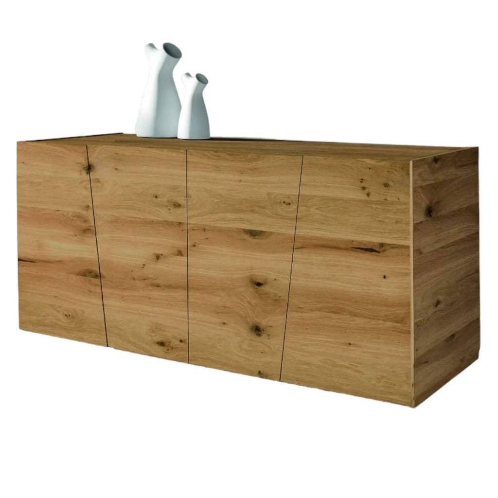 Madia credenza in legno rovere nodato spazzolato  l.180x50x75 (890) - Mobili 2G