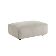 Poggiapiedi per divano wallas velluto a coste, 3 posti  , beige grigio