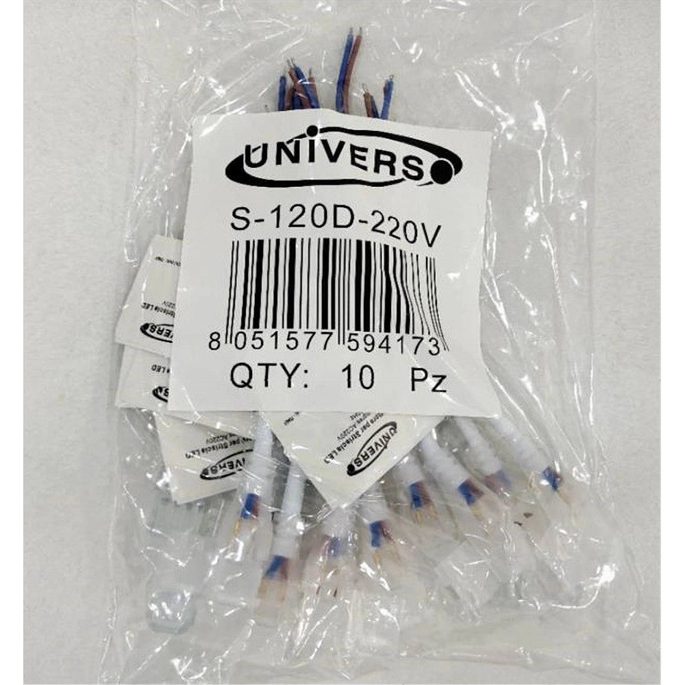 Trade Shop - Kit 10pz Connettore Alimentazione Flessibile Strip Led 220v 8mm 3535 S-120d-220v -