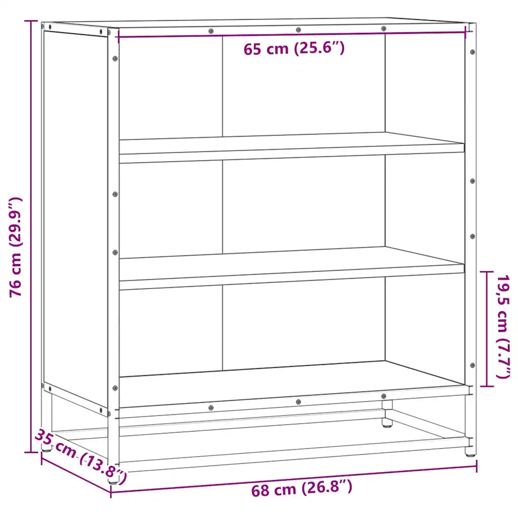 vidaXL Credenza Rovere Sonoma 68x35x76 cm in Truciolato