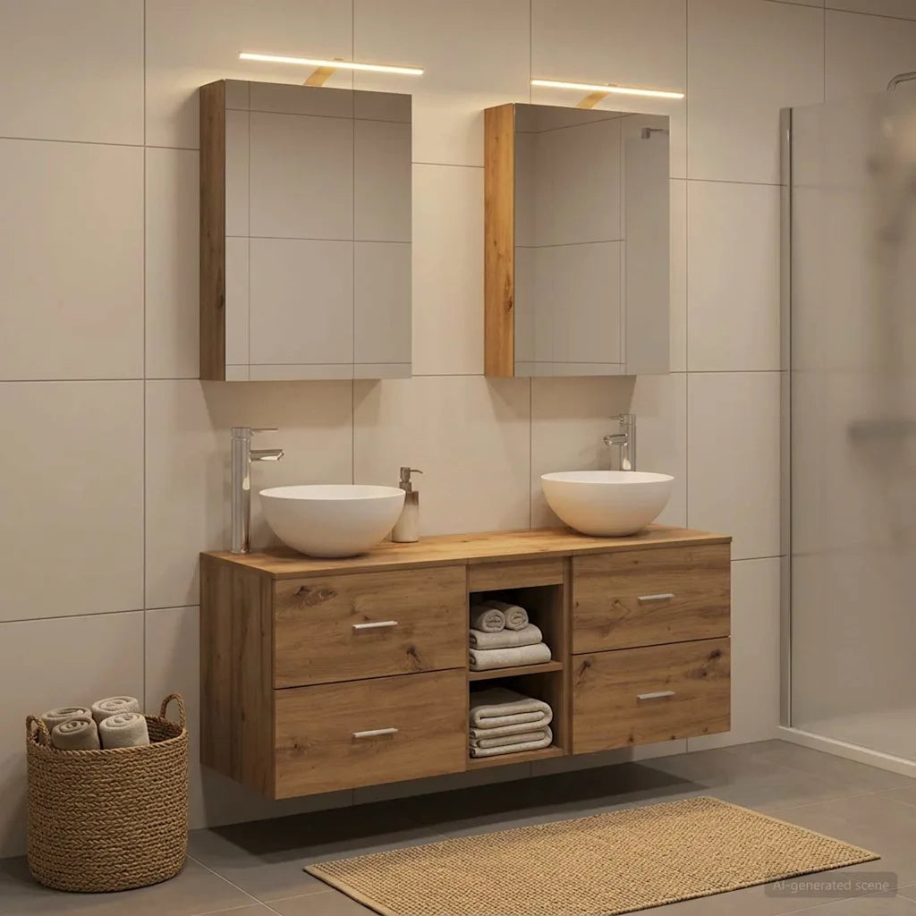 Set di mobili per il bagno 5 pcs Rovere Artigianale 3406718
