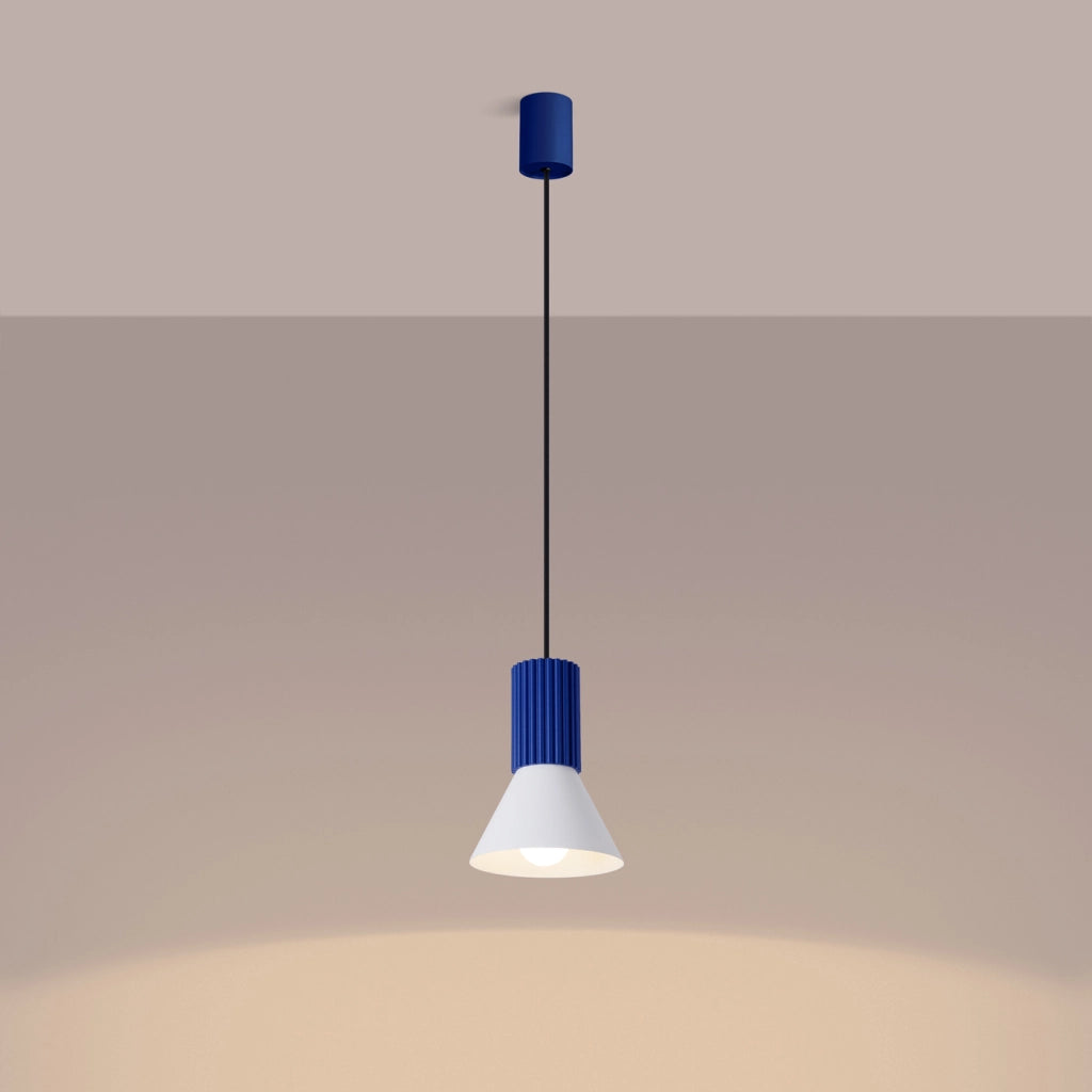 Lampada a sospensione ESTRIA 1 bianco/ultramarino