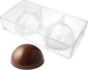 Molto grande forma a metà sfera di cioccolato in policarbonato - XL 10 cm - forma a caramella - forma rotonda