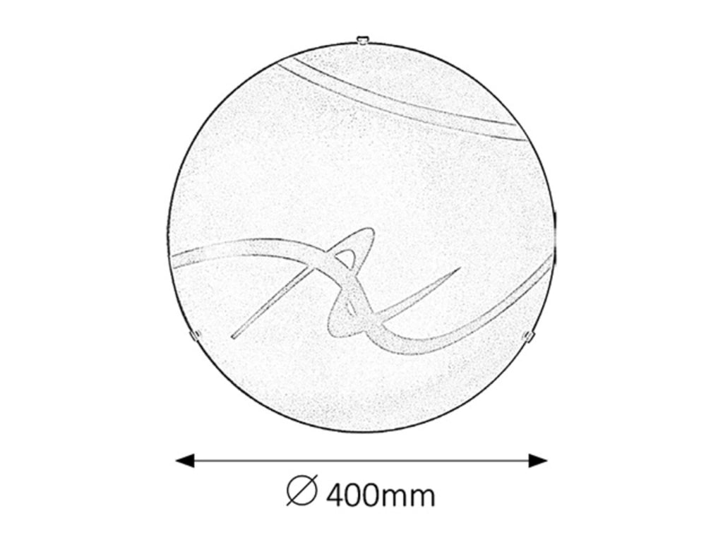 Plafoniera Rabalux Soley tonda 40cm 2xE27 bianca vetro