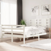 Giroletto senza Materasso-Struttura Letto Bianco 120x200 cm Legno Massello Pino 907458