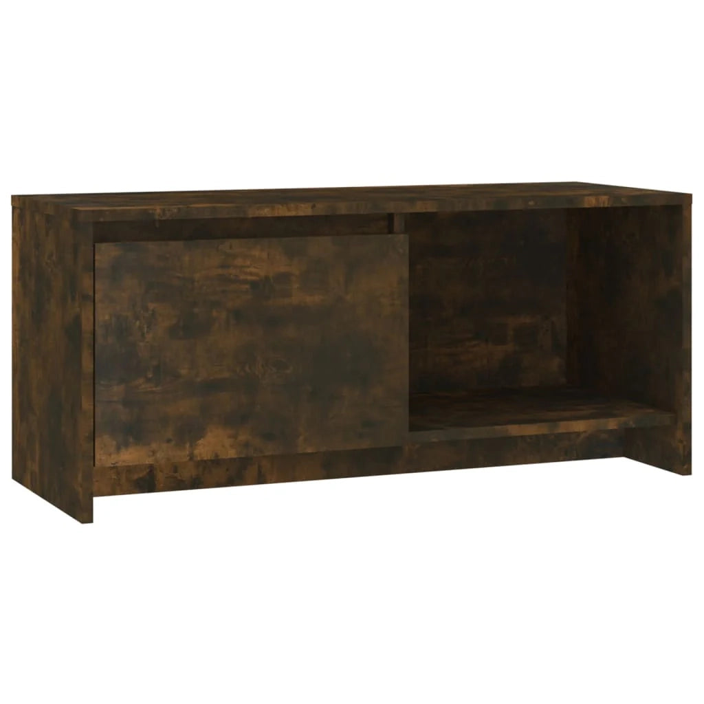 Mobile TV multimediale scaffale per televisione televisione buffet sala da pranzo soggiorno camera da letto rovere affumicato 90 x 35 x 40 cm derivati ​​del legno marrone 02_0027404