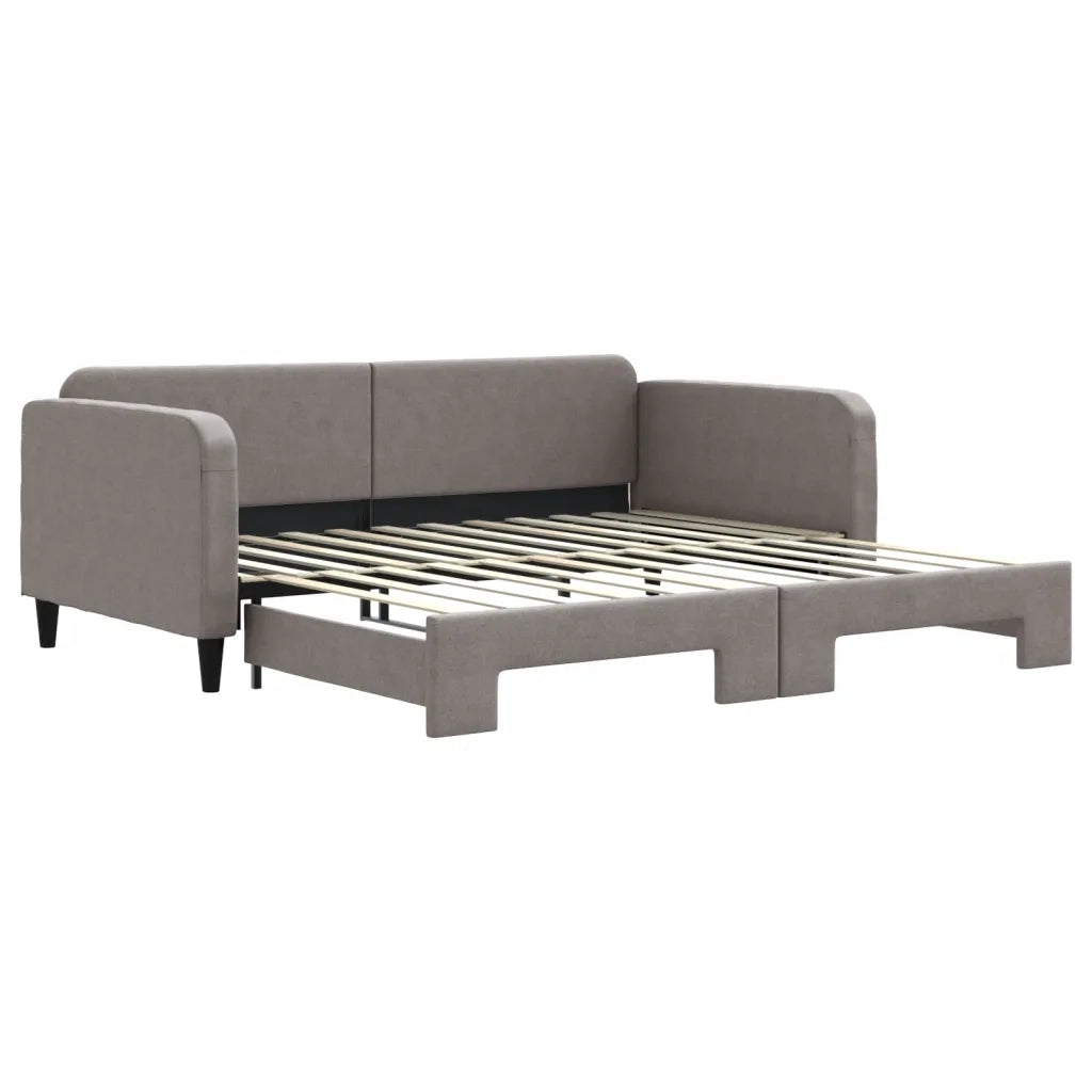 Divano Letto con Letto Estraibile-Sofa Letto-Daybed Tortora 100x200 cm in Tessuto 415896