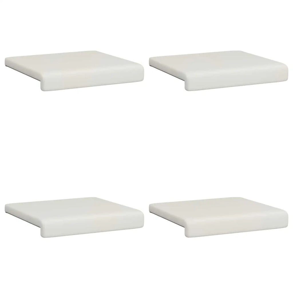 Cuscino per panchina 4 pcs Similpelle Bianco Profondità 35 cm 42043118