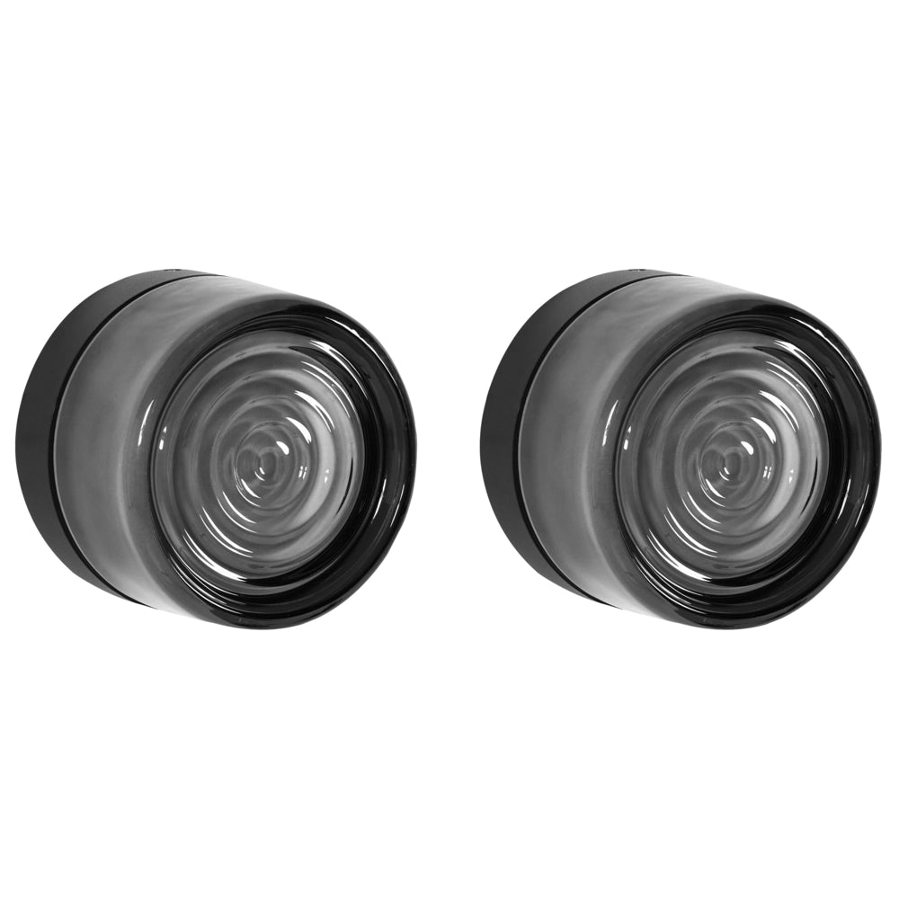 Set di 2 lampade da parete per esterni in alluminio grigio, design moderno, per giardino e terrazza