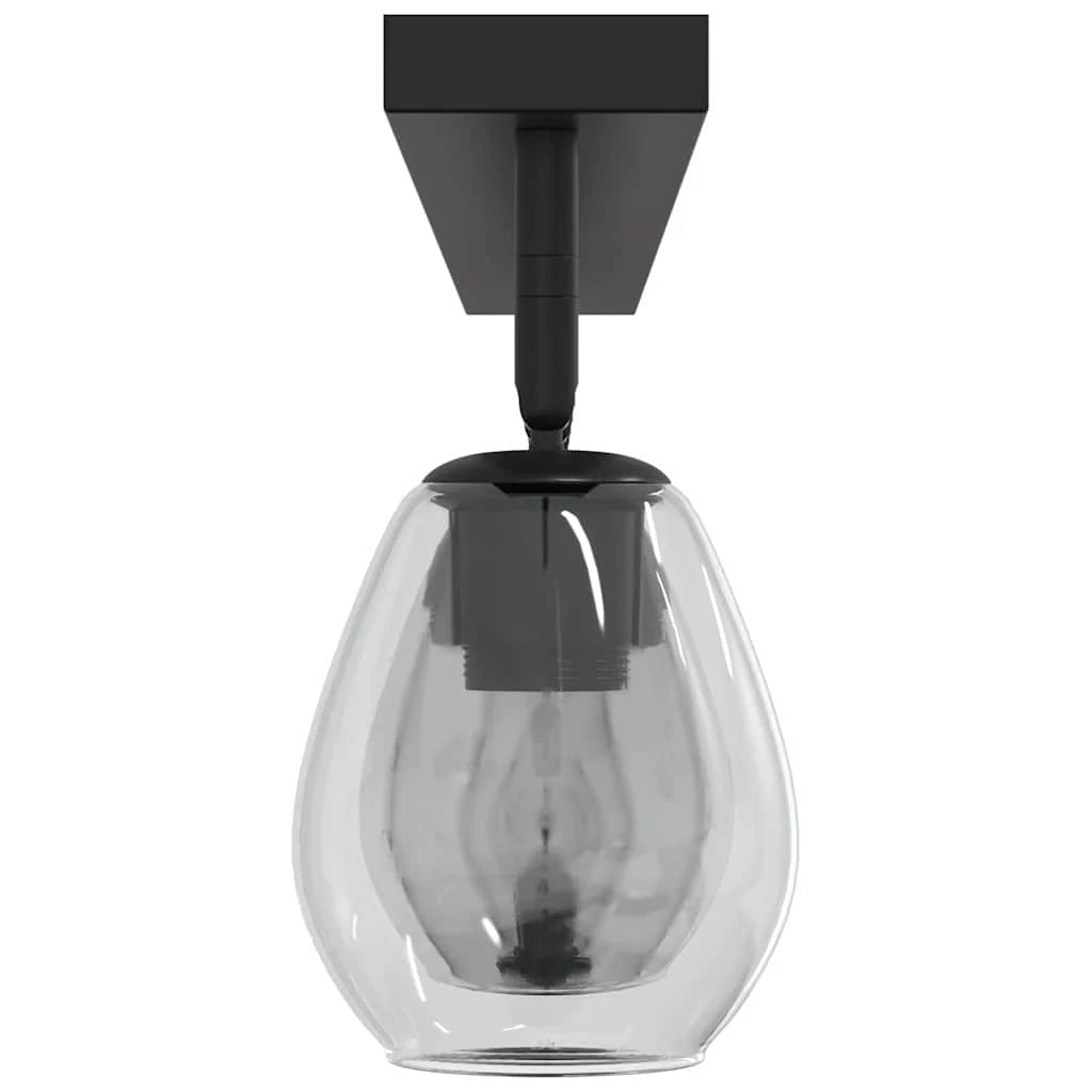 Faretto da soffitto moderno orientabile per interni 110,5 x 13 x 26 cm in metallo nero 02_0058437
