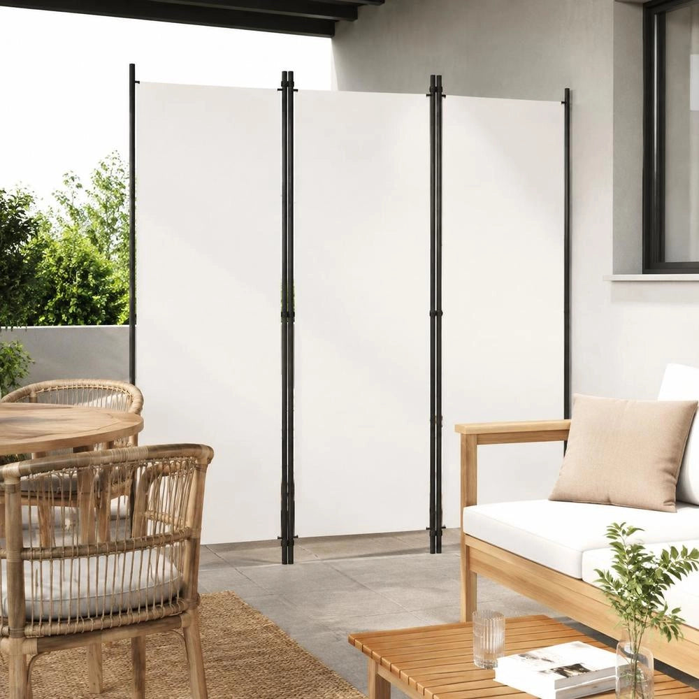 3-piece Room Divider, White, 150x180 Cm