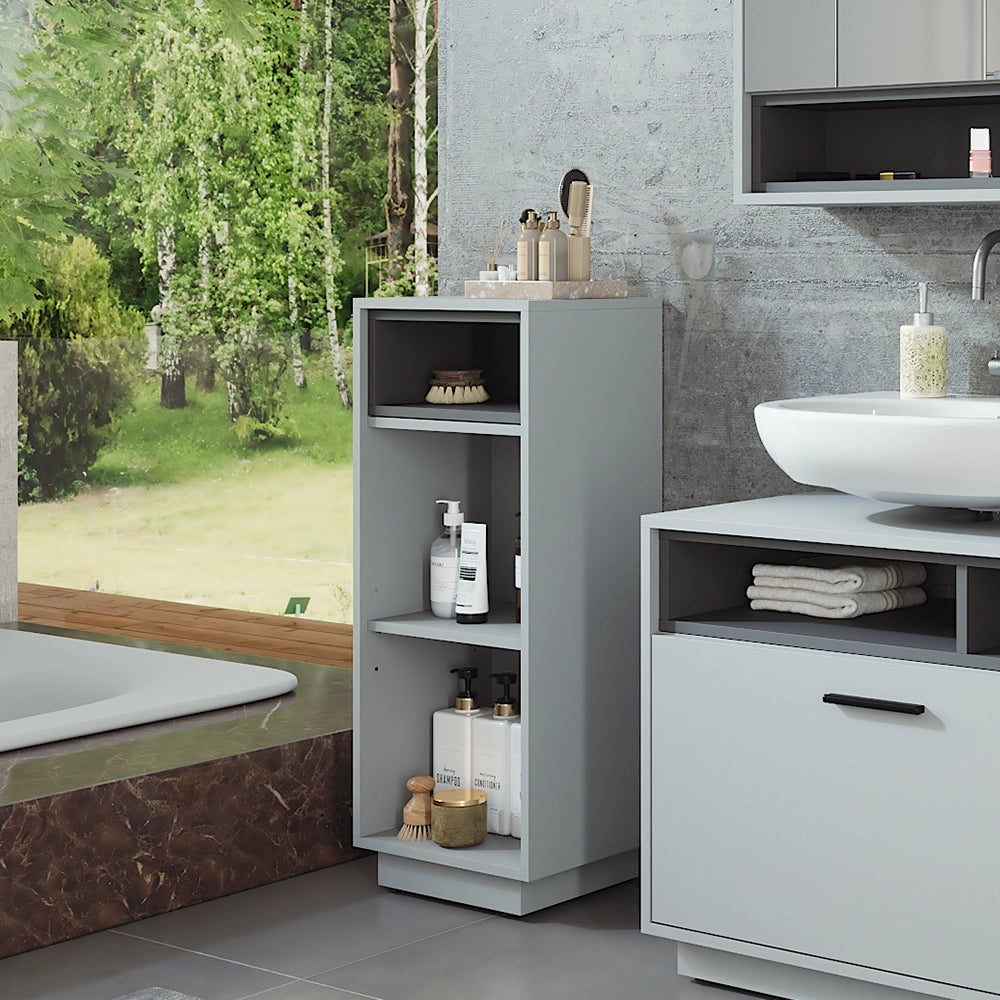 Vicco Mobiletto midi Grigio/antracite 38 x 93 cm con 3 scomparti