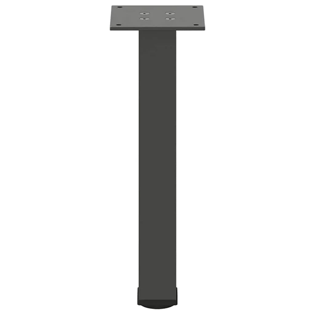 Set di 4 gambe regolabili per tavolino da caffè dal design geometrico moderno 42 x 44 cm acciaio antracite 02_0056751
