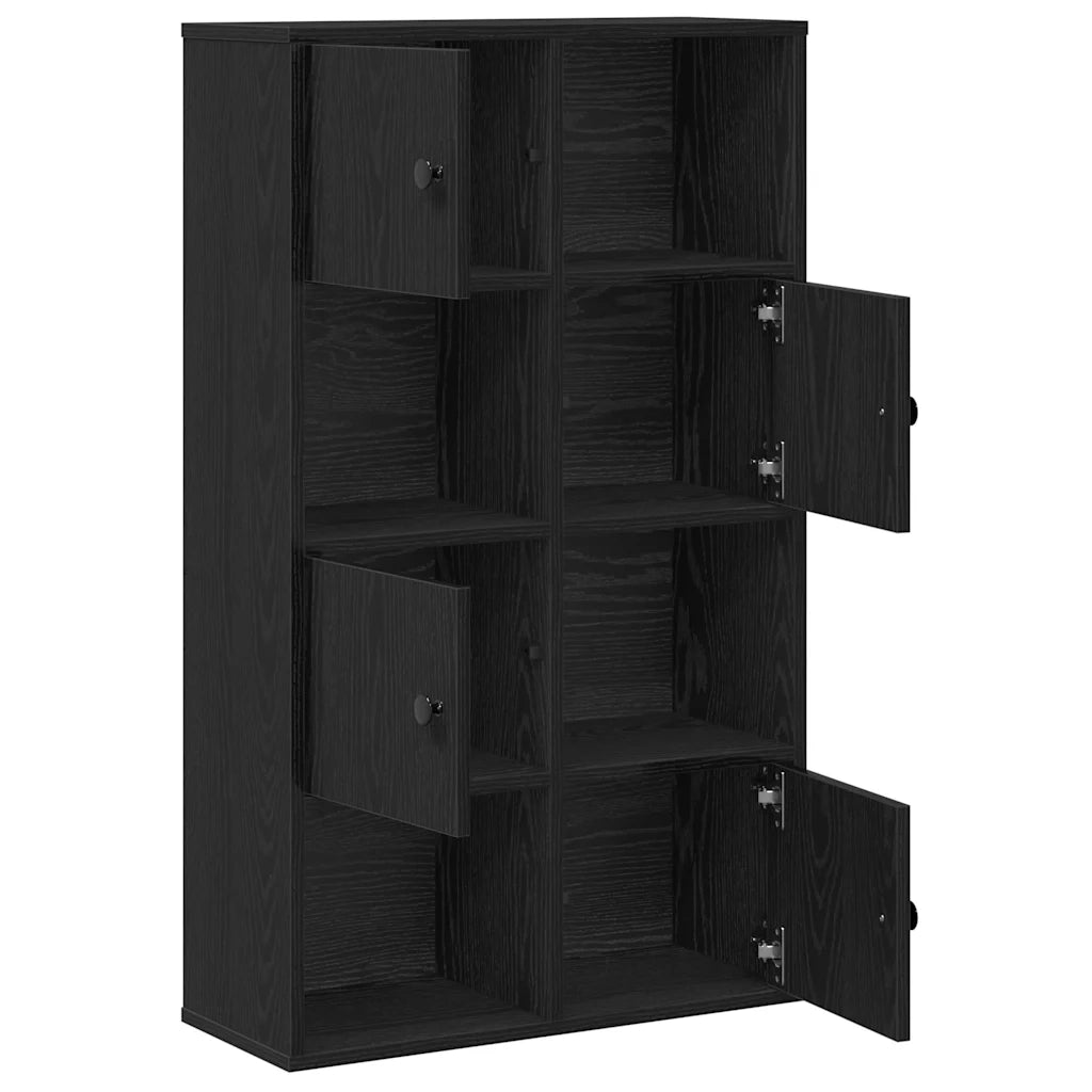vidaXL Libreria Rovere Nero 60x24x101,5 cm in Legno Multistrato