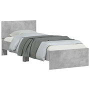 Letto singolo | Letto per adulti | Struttura letto con testata Grigio Cemento 80 x 200 cm