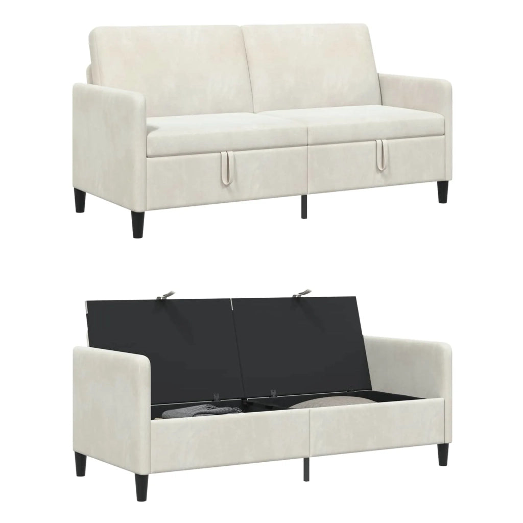 Divano con Storage Crema 172 x 78 x 87 cm Poliestere 42036969