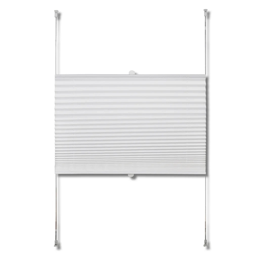 Tenda plissettata bianca 90 x 150 cm 4102182