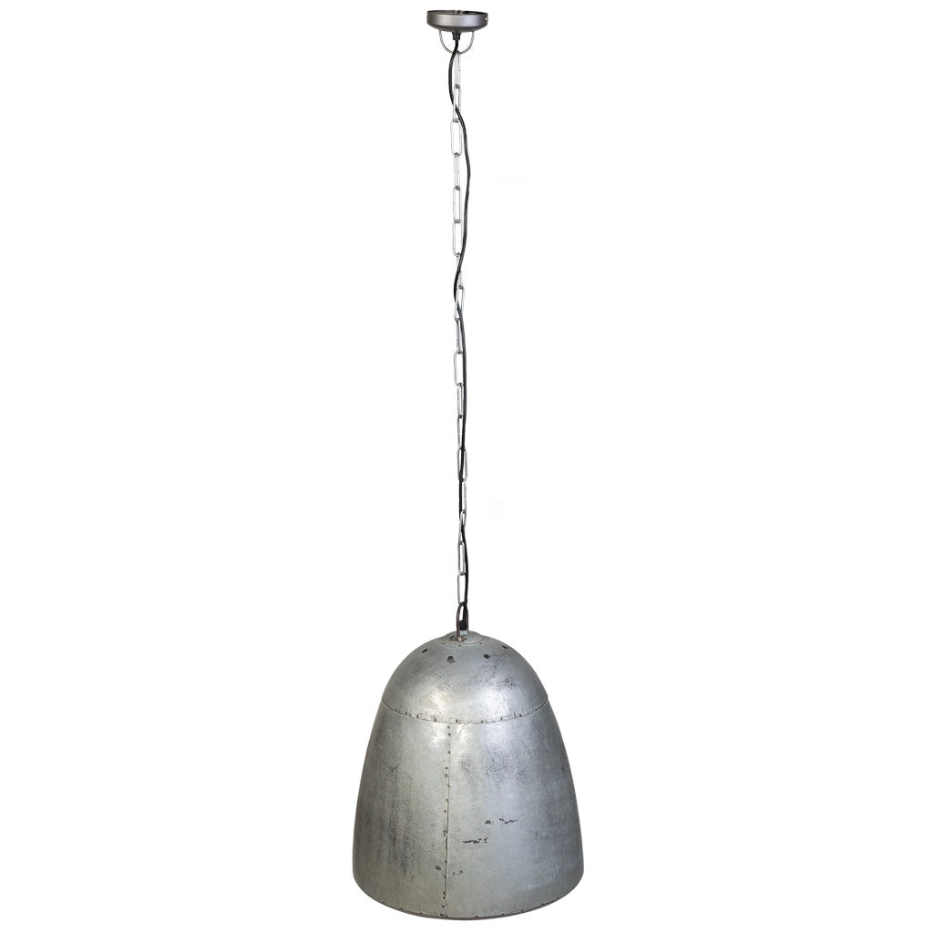 Plafoniera metallo grigio 44x44x51