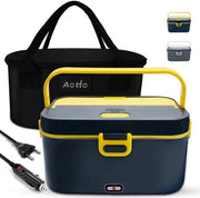 Lunchbox elettrica con grande capacità di 2 litri, 90 W velocissima elettrica lunchbox per adulti, 3-in-1 portatile lunch warmer con borsa isolata per auto/truck/ufficio, 12V/24V/220V (blu)