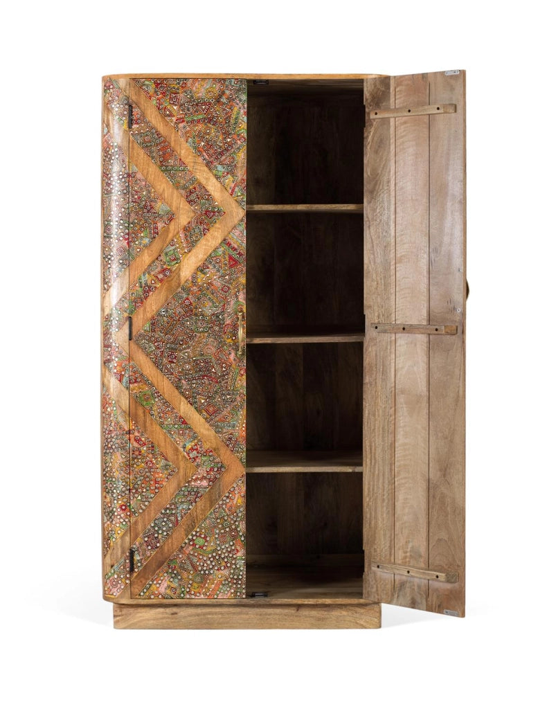 Armadio in legno massello di mango a due ante 170 cm
