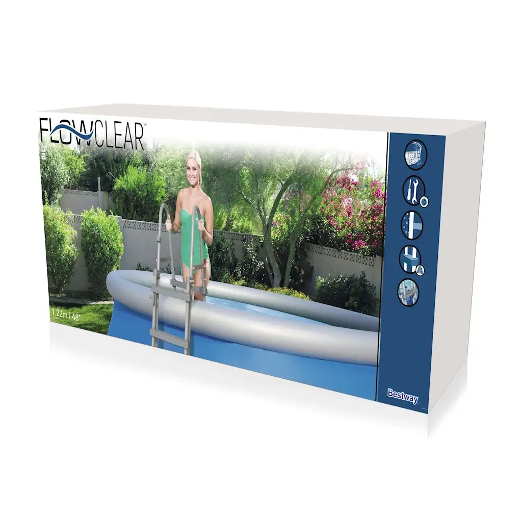 Bestway Scaletta per Piscine a 4 Gradini Flowclear 122 cm 58331 91637