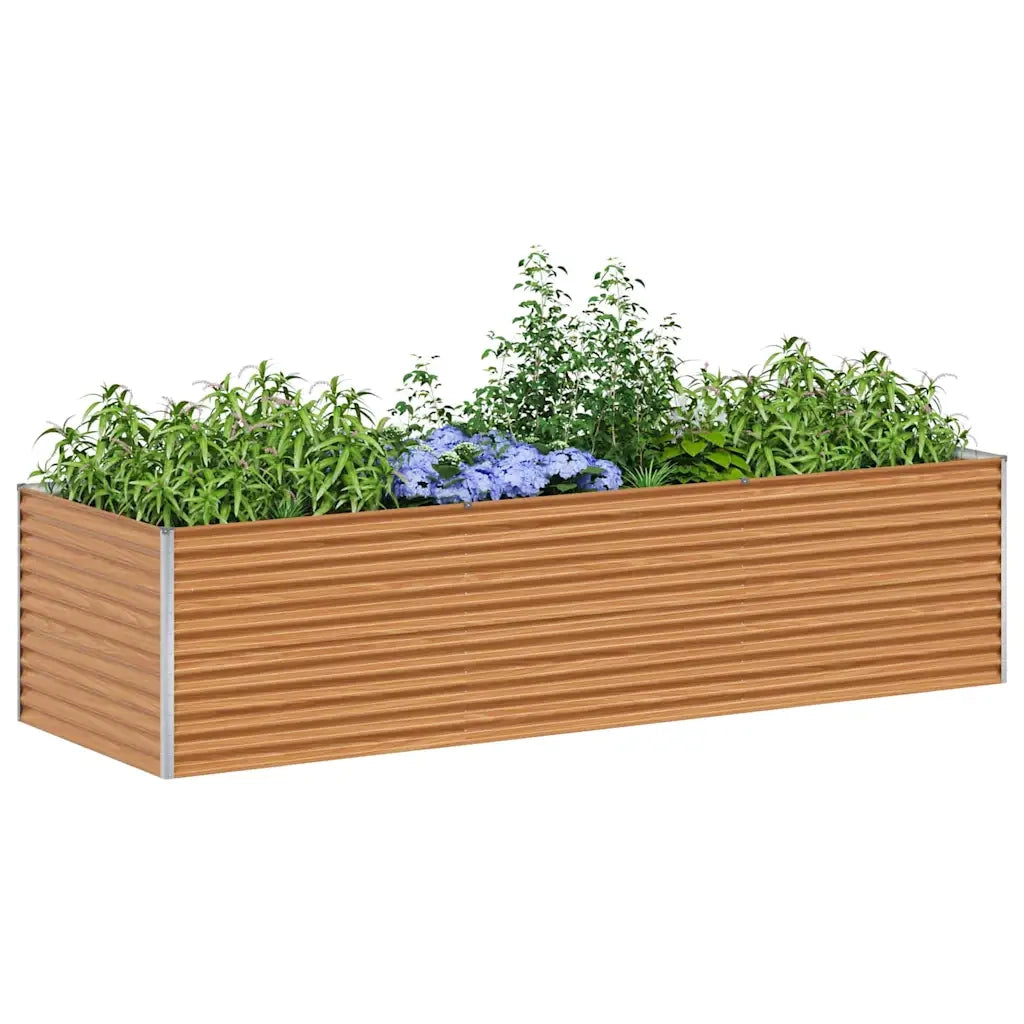 Fioriere | Cassetta per fiori | Letto rialzato da giardino 290 x 100 x 68 cm Acciaio zincato