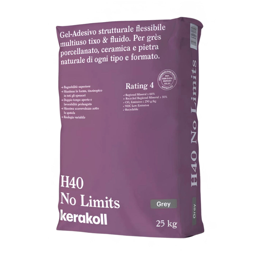 Gel adesivo strutturale h40 grigio flessibile multiuso per ceramica e pietra