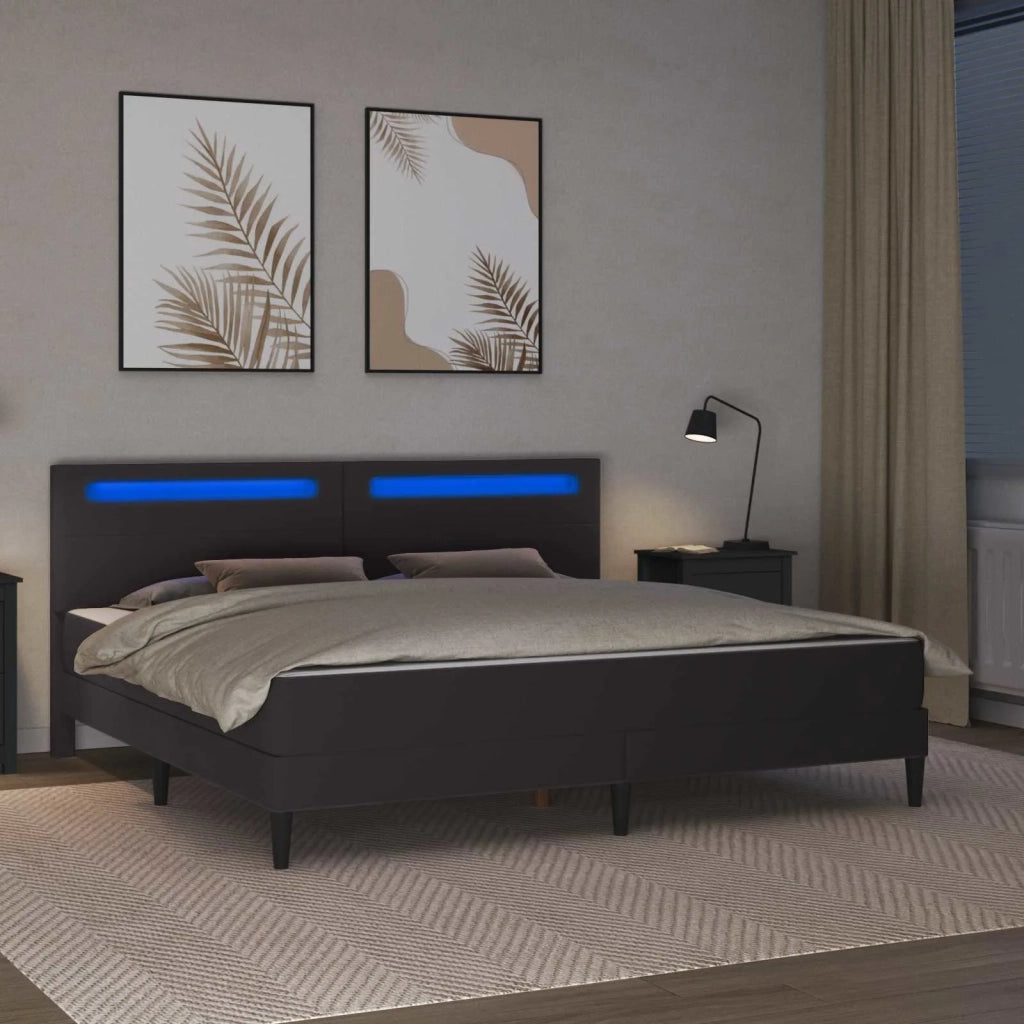 Struttura letto con materasso Grigio 180 x 200 cm Similpelle 3414918