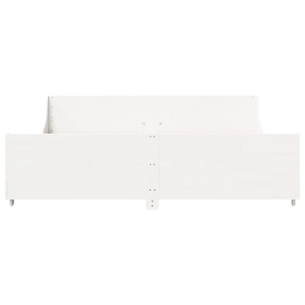 Giroletto senza Materasso Bianco 200x200 cm Legno Massello Pino 3302271