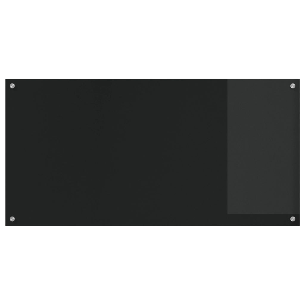 Parafango Cucina  Nero 120x60x0,6 cm in Vetro Temperato