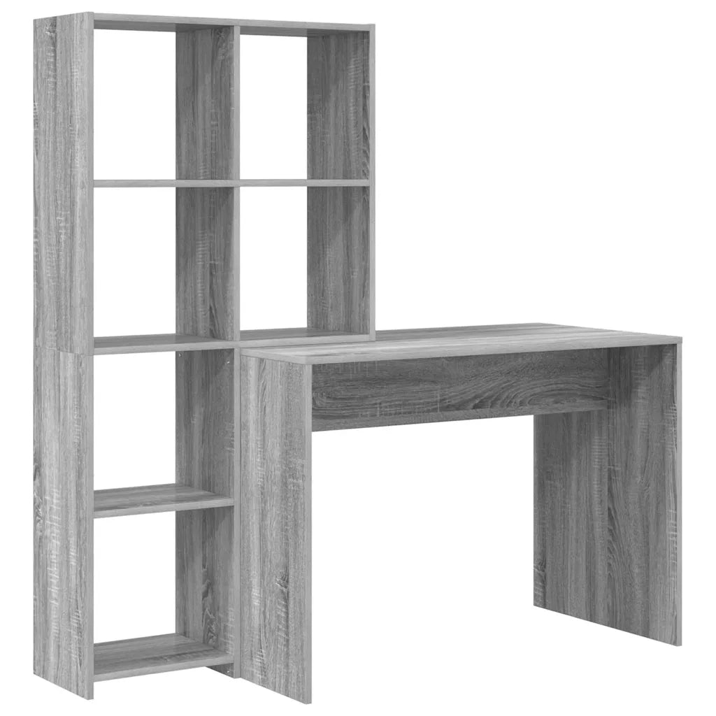 Scrivania con lo scaffale Grigio Sonoma 138,5 x 55 x 143 cm 3337254