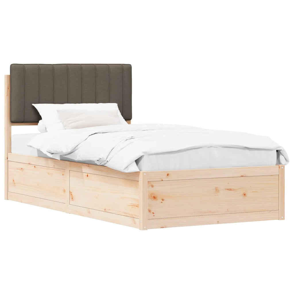 Letto con Testiera Rivestita-Struttura Letto con Testiera Talpa 100 x 200 cm Pino massello 519089