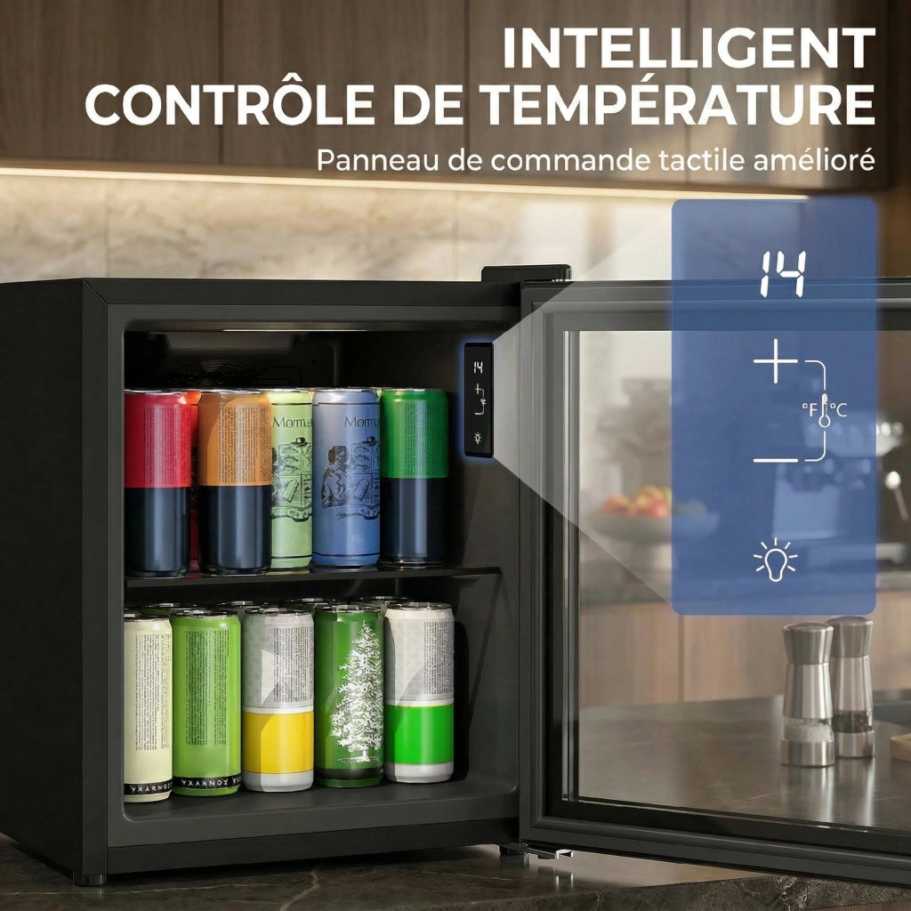 Frigo per Bevande 46L 59 Lattine ¨C zephmum ¨C Nero