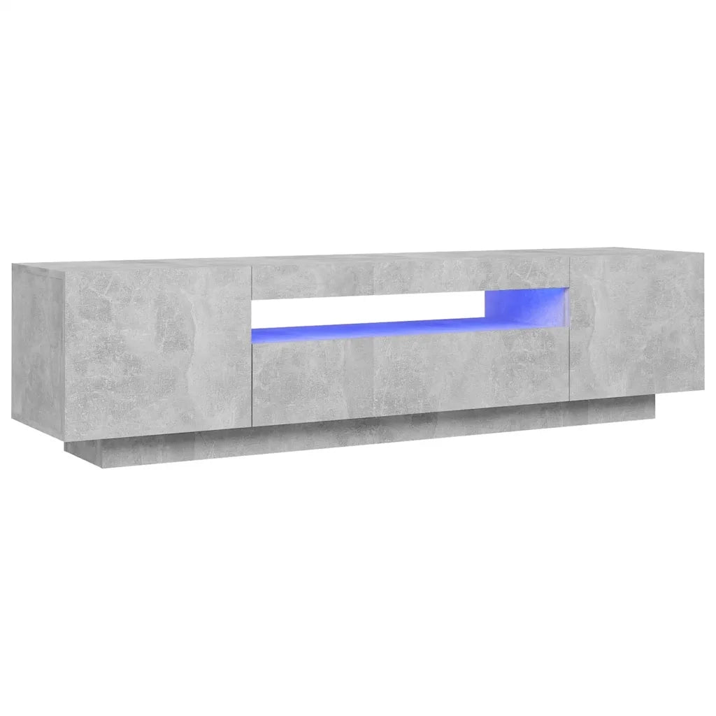 Mobile Porta TV con Luci LED Grigio Cemento 160x35x40 cm cod mxl 33973