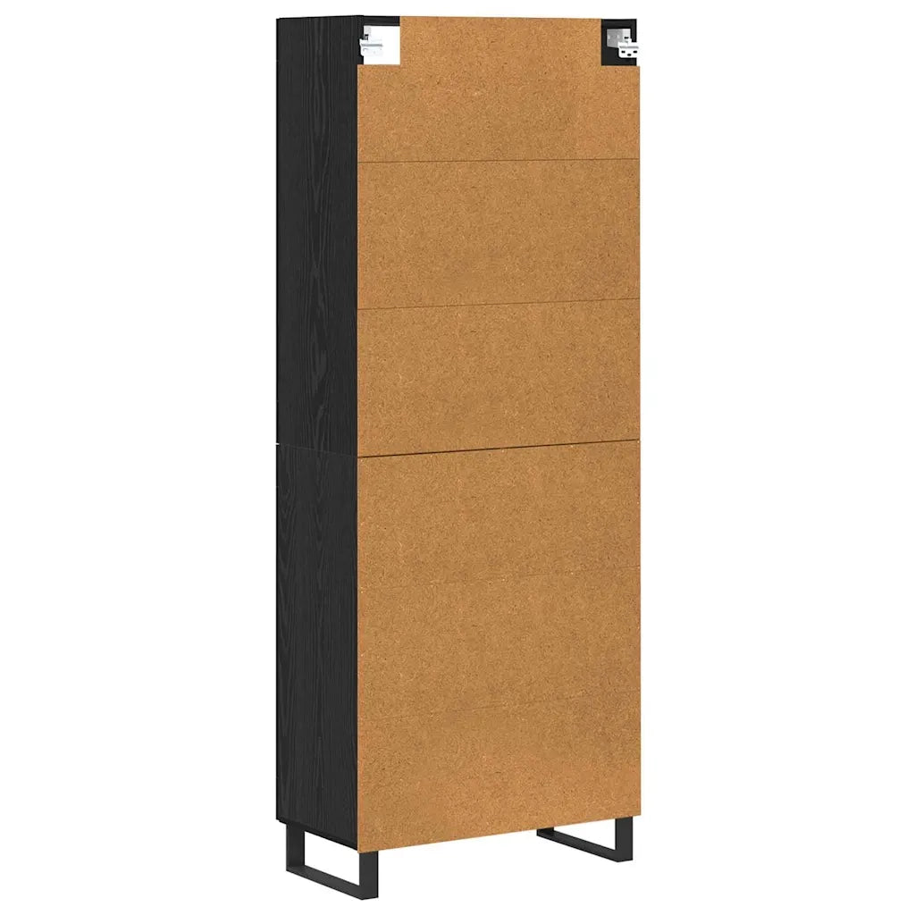 Credenza 2 pz | Madia | Buffet da pranzo | Armadio da pranzo Rovere Nero 69,5 x 34 x 180 cm