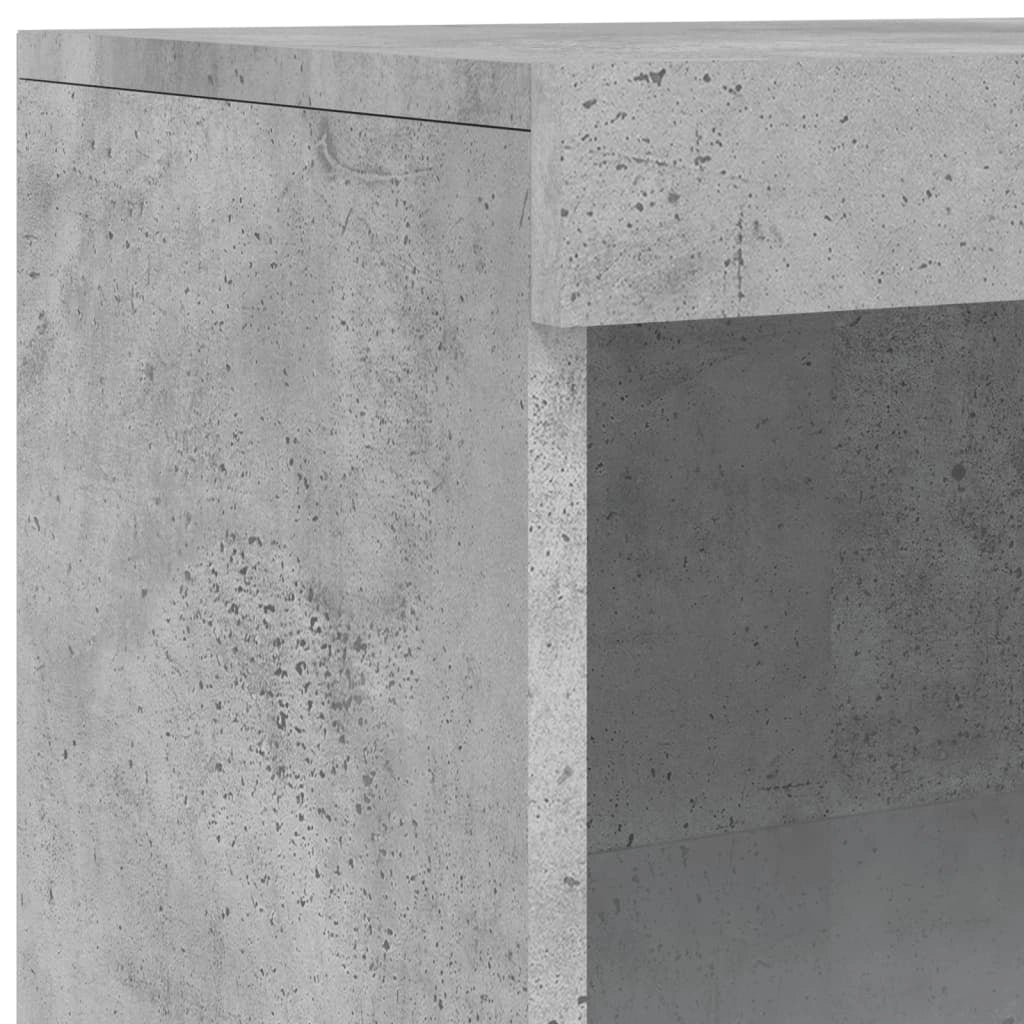 Buffet credenza cassettiera mobiletto mobile contenitore organizer per cucina soggiorno salotto con luci LED 60,5 x 37 x 100 cm grigio 02_0030001