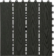 Set di Tegole da Giardino con Sistema di Chiusura a Click - 11 pezzi - Resistente alle Intemperie e Solido - Tegola da Giardino, Tegole da Giardino - 30x30 cm - Antracite