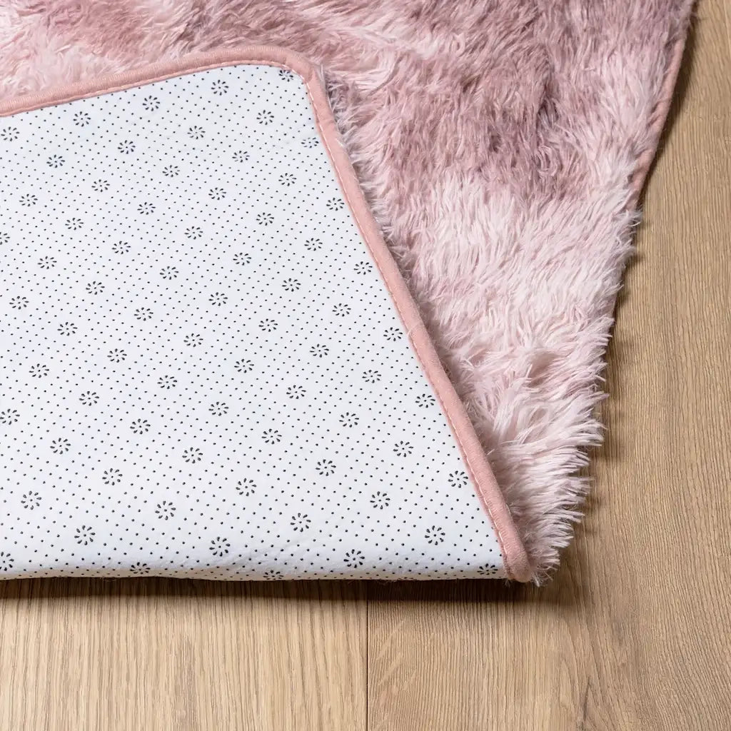 Tappeto Shaggy a Pelo Lungo NAVARRA Rosa Antico 120x120cm 4102865