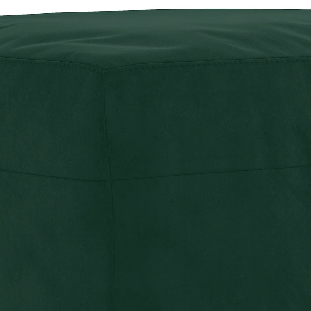 Set di Divani 3 pz con Cuscini Verde Scuro in Velluto