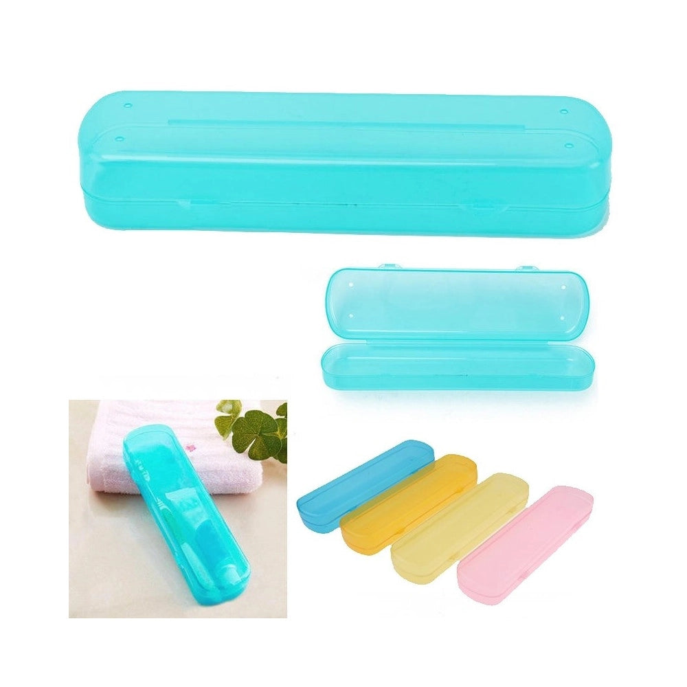 Trade Shop - 2 Custodia Portaspazzolino Dentifricio Porta Copri Spazzolino Cappuccio Da Denti -