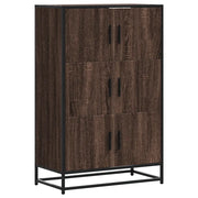 Credenza | Madia | Buffet da pranzo | Armadio da pranzo Rovere Marrone 68x35x106,5cm Legno Multistrato Metallo