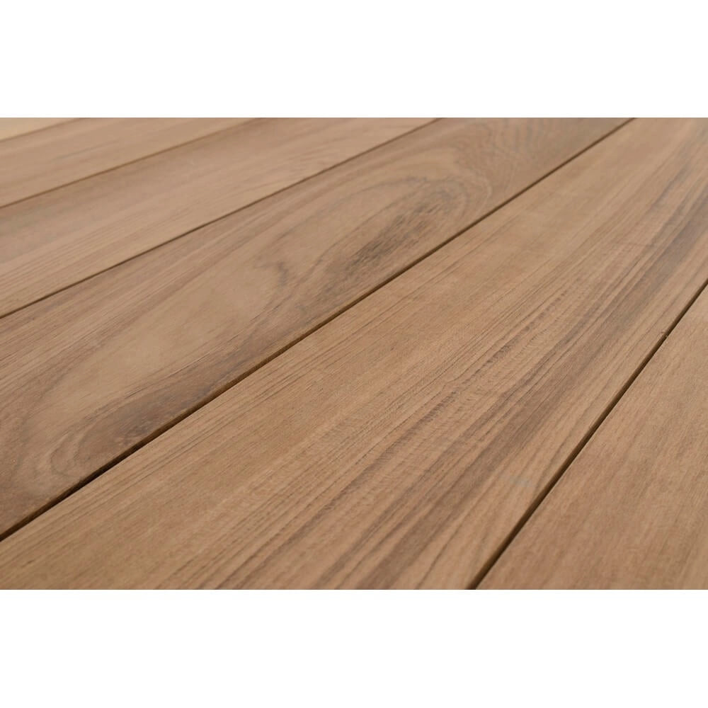 Tavolo da Giardino Allungabile in Alluminio e Teak 228/294x100 cm - CAMERON