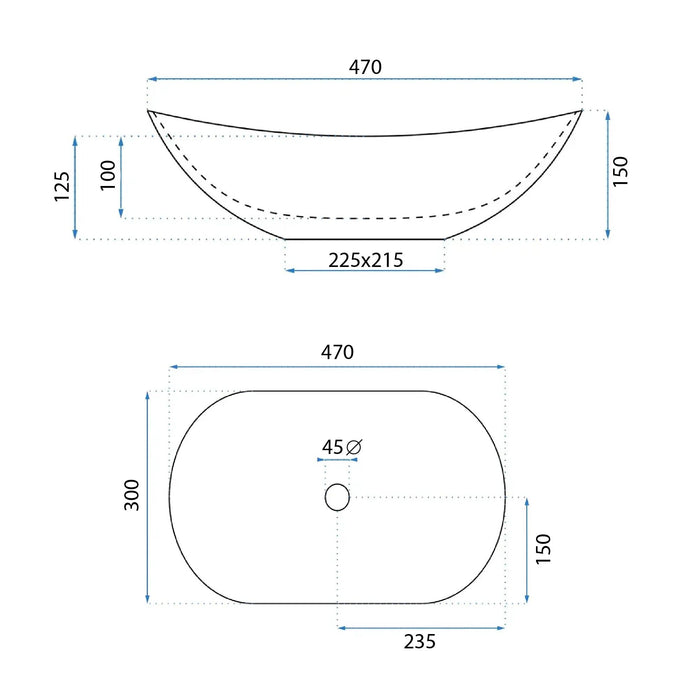 Lavabo Da Appoggio Rea Royal Mini White