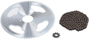 Impianto a catena e set di ingranaggi 80T 25H 34 mm - Ingranaggio a 3 gomiti - Ingranaggio a 10T a gomito H - 146 anelli di catena - Materiali di alta qualità