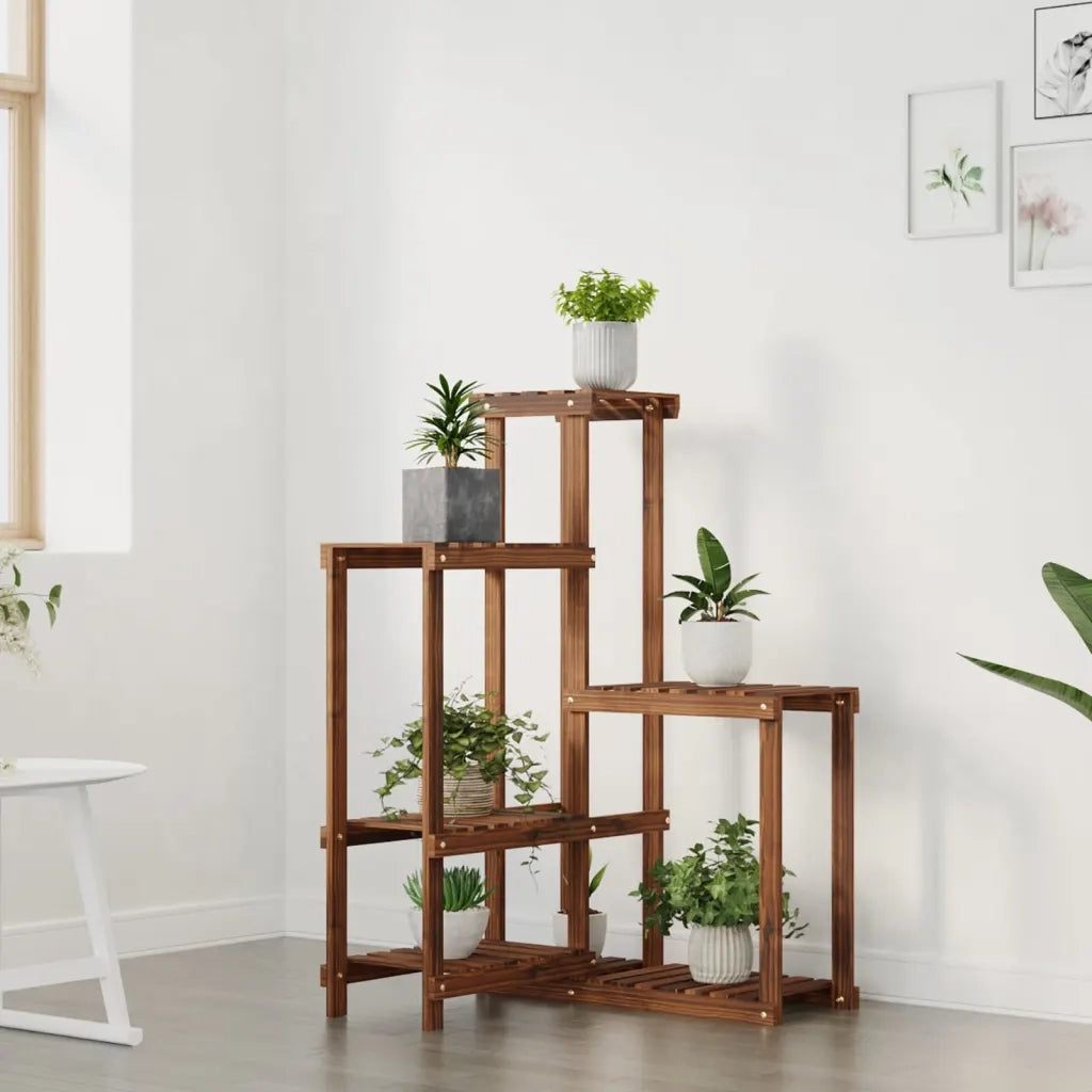 Portafiori-Supporto per Piante-Rastrelliera per Fiori 62,5x61,5x101,5 cm in Legno Massello di Abete 950310
